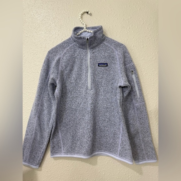 Patagonia Women’s Better Sweater 1/4 Zip Pullover Size S Lavender - Picture 3 of 11